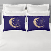 Hemelse vrouw maan & sterren, boho, elegant goud kussensloop