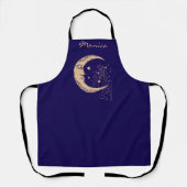 Hemelse vrouw maan & sterren, boho, elegant goud schort (Voorkant)