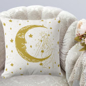 Hemelse vrouw, maan sterren, boho, elegante astron kussen