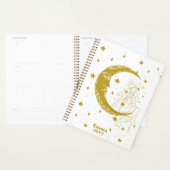 Hemelse vrouw, maan sterren, boho, elegante astron planner (Display)