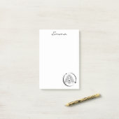 Hemelse vrouw, maan sterren, boho, elegante astron post-it® notes (Op bureau)