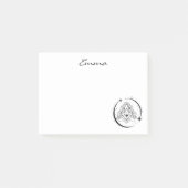 Hemelse vrouw, maan sterren, boho, elegante astron post-it® notes (Voorkant)