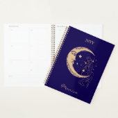 Hemelse vrouw maan & sterren, boho, elegante goud planner (Display)