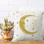 Hemelse vrouw, maansterren, boho, elegante astrono kussen