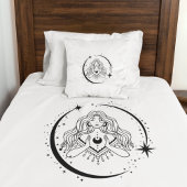 Hemelse vrouw, maansterren, boho, elegante astrono kussensloop