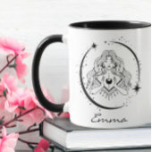 Hemelse vrouw, maansterren, boho, elegante astrono mok