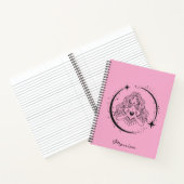 Hemelse vrouw, maansterren, boho, elegante astrono notitieboek (Binnen)