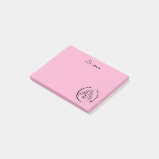 Hemelse vrouw, maansterren, boho, elegante astrono post-it® notes (Schuin)