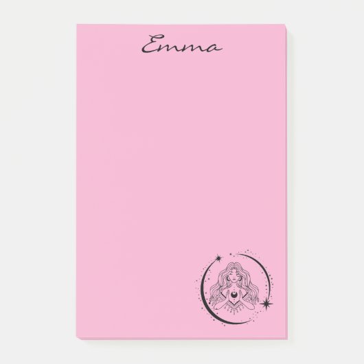 Hemelse vrouw, maansterren, boho, elegante astrono post-it® notes (Voorkant)