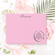Hemelse vrouw, maansterren, boho, elegante astrono