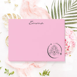 Hemelse vrouw, maansterren, boho, elegante astrono post-it® notes