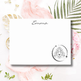 Hemelse vrouw, maansterren, boho, elegante astrono post-it® notes