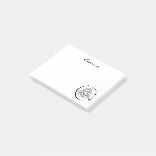 Hemelse vrouw, maansterren, boho, elegante astrono post-it® notes (Schuin)