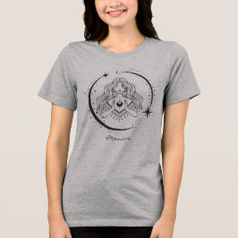 Hemelse vrouw, maansterren, boho, elegante astrono Tri-Blend shirt