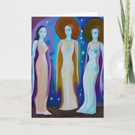 Hemelse Vrouwen Abstract Kunstwerk Kaart (Voorkant)