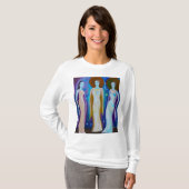 Hemelse Vrouwen Abstracte Kunst T-shirt (Voorkant volledig)