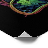 Hemelse vrouwen, zon, maan en bloemen poster (Hoek)