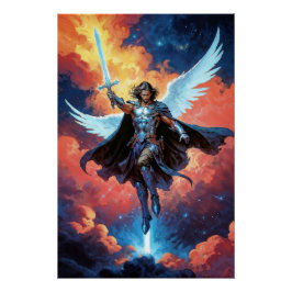 Hemelse Wacht Krijger Archangel Michael Perfect Poster