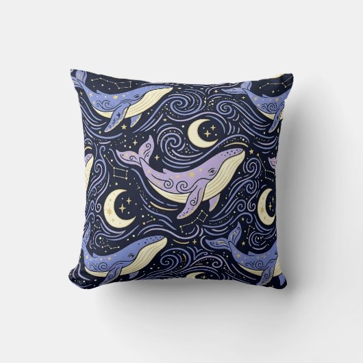 Hemelse Walvis met Mysterieuze Maan en Sterren Kussen (Voorkant)