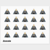 Hemelse Wasbeer Waterverf Maan Bos Kunst Sticker (Vel)