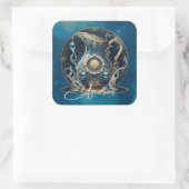 Hemelse Waterdrager Symbool Zwart Goud Waterman Vierkante Sticker (Tas)