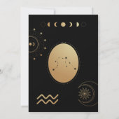 Hemelse Waterman Zodiac Baby shower Uitnodiging (Achterkant)