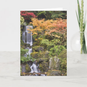 Hemelse watervallen en herfstkleuren kaart