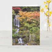 Hemelse watervallen en herfstkleuren kaart (Gele Bloem)