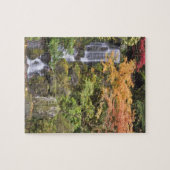 Hemelse watervallen en herfstkleuren legpuzzel (Horizontaal)