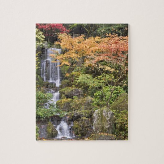 Hemelse watervallen en herfstkleuren legpuzzel (Verticaal)