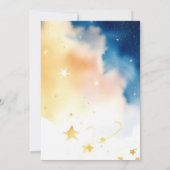 Hemelse Waterverf Baby shower Kaart (Achterkant)