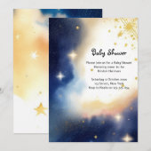 Hemelse Waterverf Baby shower Kaart (Voorkant / Achterkant)