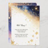 Hemelse Waterverf Baby shower Uitnodiging (Voorkant / Achterkant)