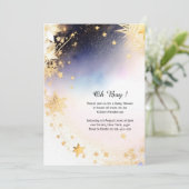 Hemelse Waterverf Baby shower Uitnodiging (Staand voorkant)