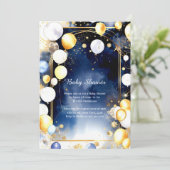 Hemelse Waterverf Baby shower Uitnodiging (Staand voorkant)