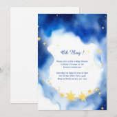 Hemelse Waterverf Baby shower Uitnodiging (Voorkant / Achterkant)