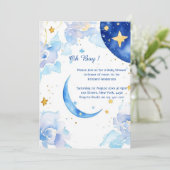 Hemelse Waterverf Baby shower Uitnodiging (Staand voorkant)