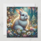 Hemelse Waterverf Tuin Konijnenpaaskonijn Feestdagenkaart (Voorkant)
