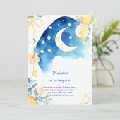 Hemelse Waterverf Verjaardagsuitnodiging Kaart (Staand voorkant)