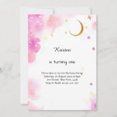 Hemelse Waterverf Verjaardagsuitnodiging Kaart (Voorkant)