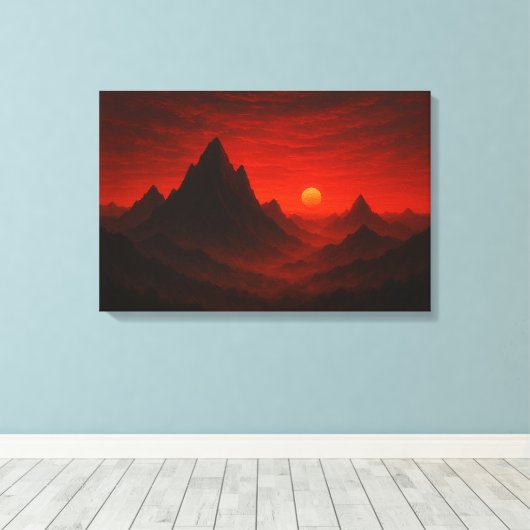 Hemelse weide Nightscape Canvas Afdruk (Insitu (Houten vloer))