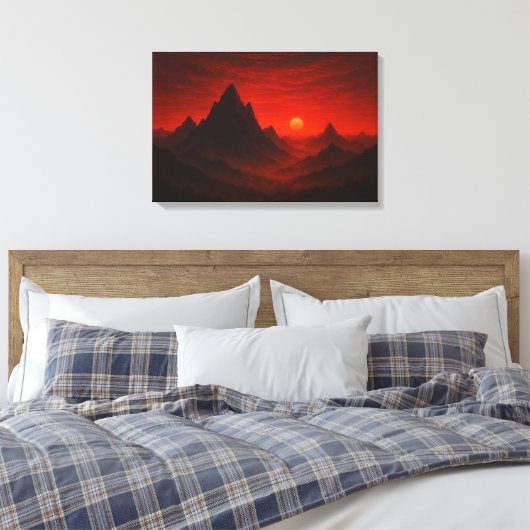 Hemelse weide Nightscape Canvas Afdruk (Insitu (Slaapkamer))