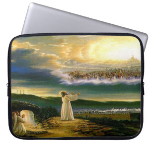 Hemelse Welwillende Omarming Jezus bij Schemering Laptop Sleeve