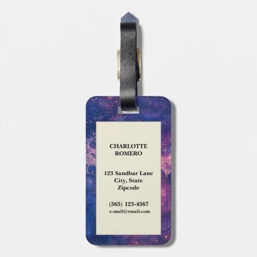  hemelse Wereldkaart (10) Bagagelabel (Achterkant verticaal)