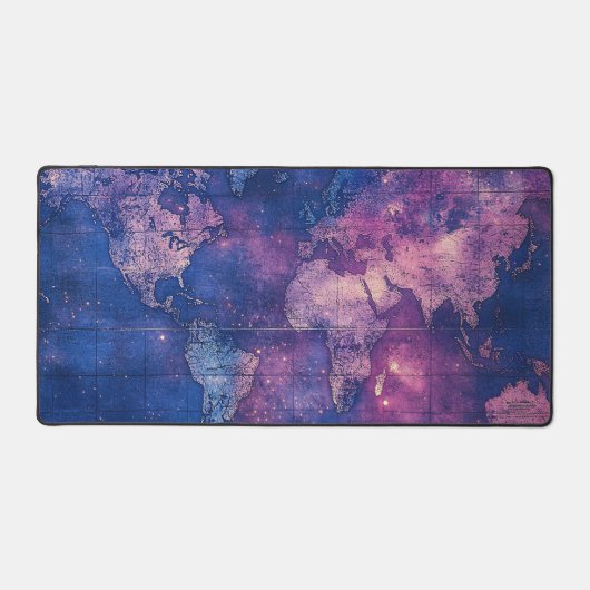  hemelse Wereldkaart (10) Bureaumat (Voorkant)