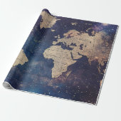  hemelse Wereldkaart (11) Cadeaupapier (Uitgerold)