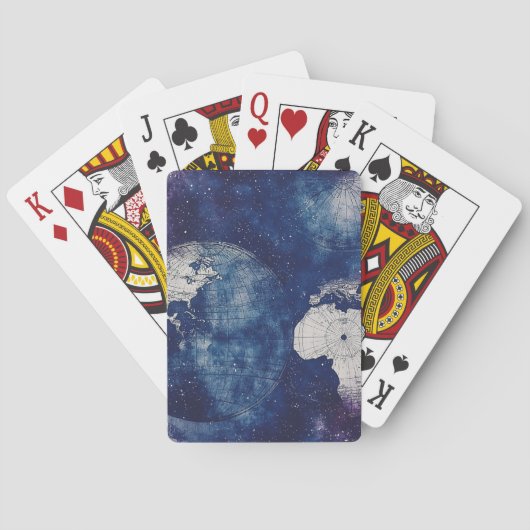  hemelse Wereldkaart (2) Pokerkaarten (Achterkant)