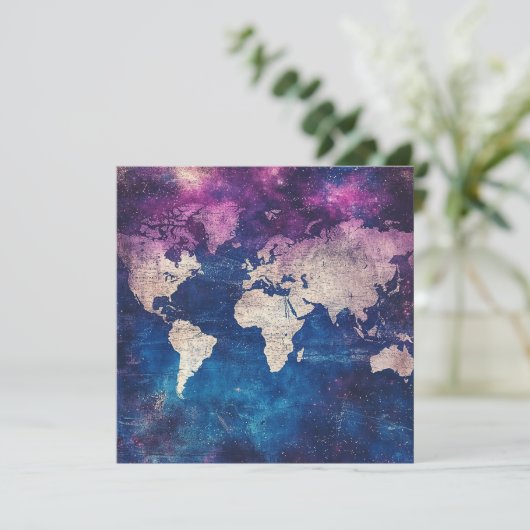  hemelse Wereldkaart (4) (Staand voorkant)