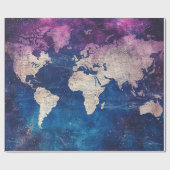  hemelse Wereldkaart (4) Cadeaupapier (Vlak)