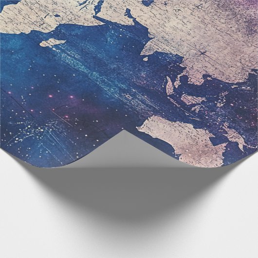  hemelse Wereldkaart (4) Cadeaupapier (Hoek)